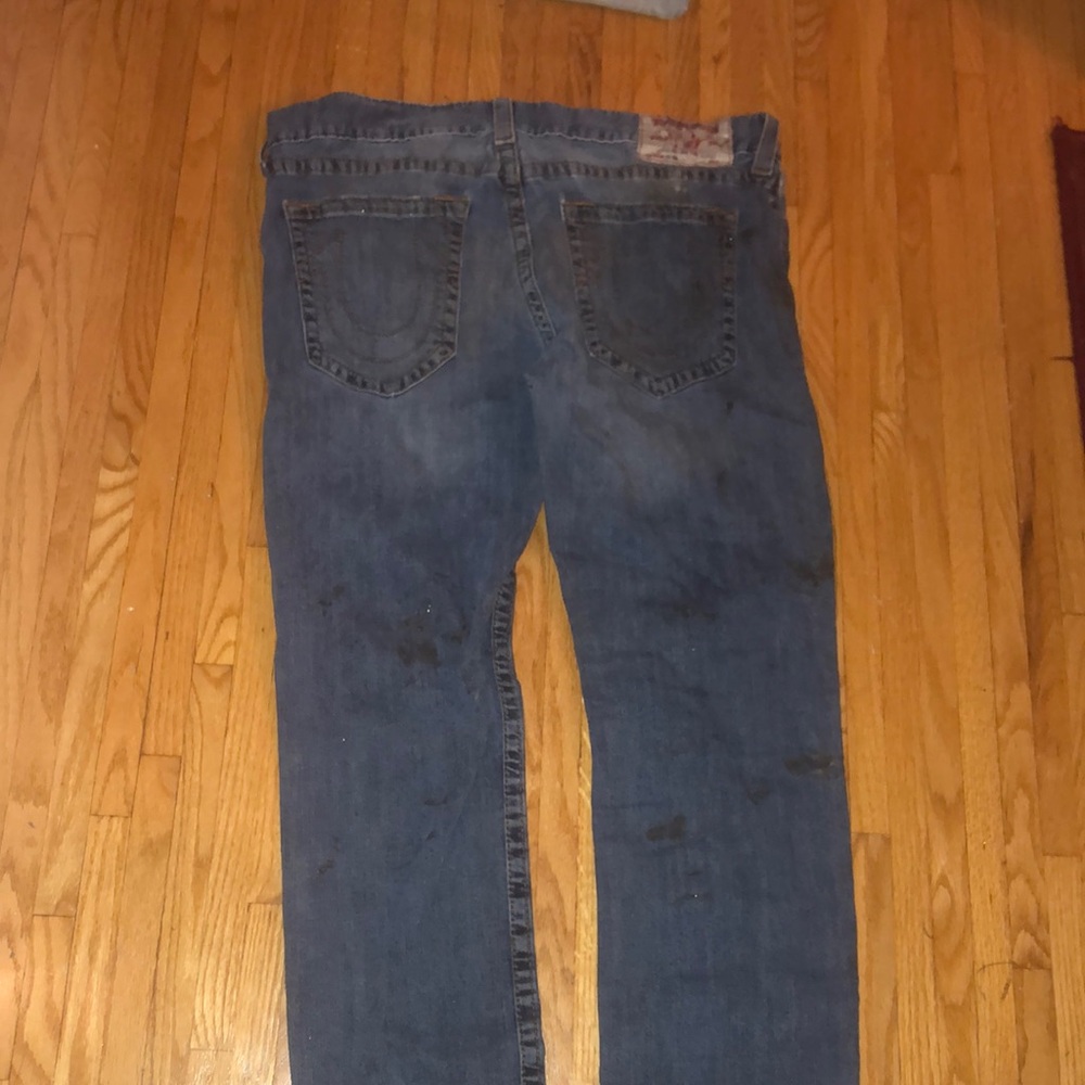 Men’s vintage distressed slim true religion jeans